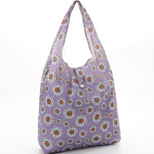 Lilac Gerbera Daisys Foldaway Shopper