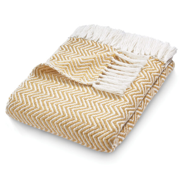 Herringbone | Gold Throw