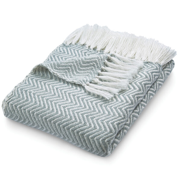 Herringbone | Sky Grey Throw