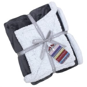Lux Sherpa Charcoal Throw