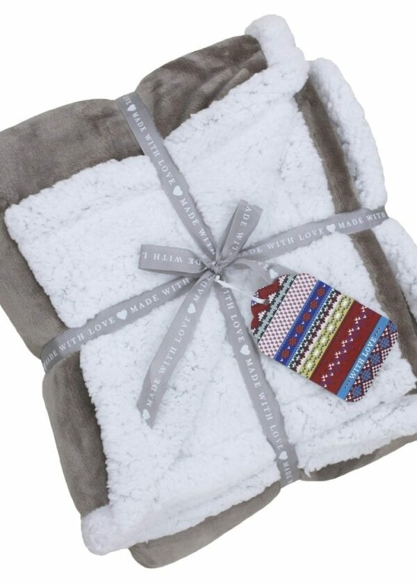 Lux Sherpa Mocha Throw