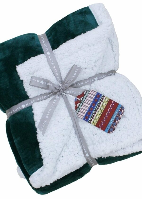 Lux Sherpa Teal Throw