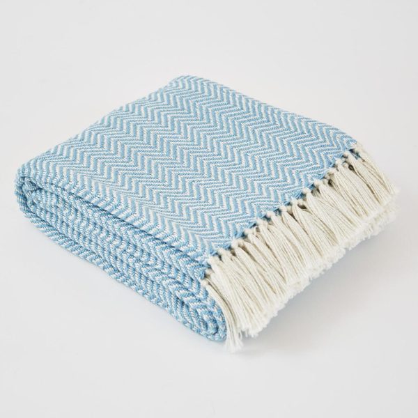 Herringbone | Azure Blanket
