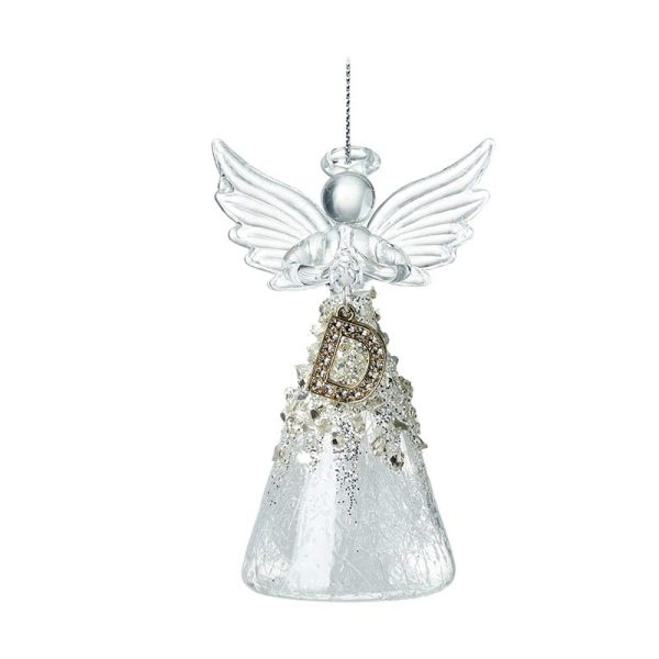 Glass Angel With Letter D