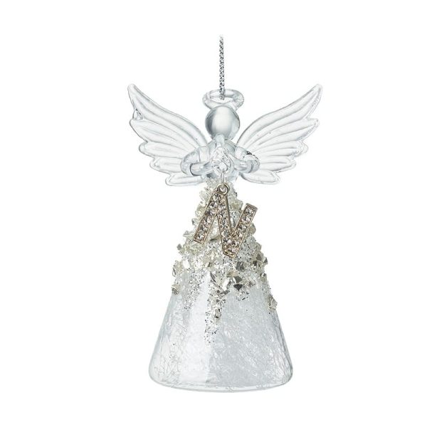 Glass Angel With Letter N