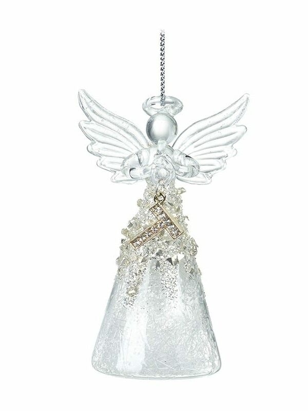 Glass Angel With Letter T