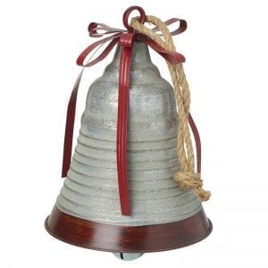 Metal Bell With Rope Hanger