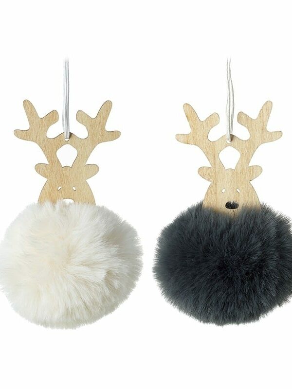Reindeer Head With Black Pompom Body