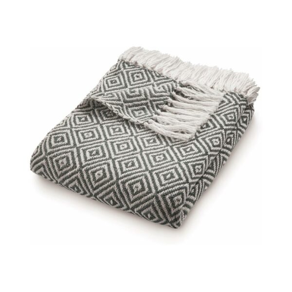 Diamond Warm Grey Throw