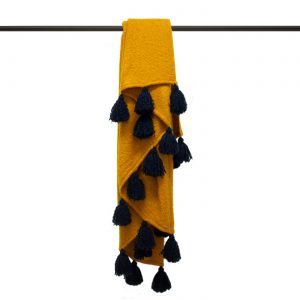Romilly Gold & Navy Throw