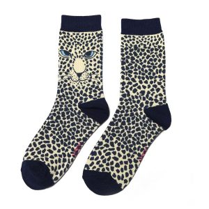 Cream Leopard Socks