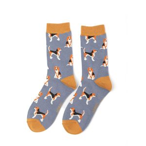 Denim Beagle Pup Socks