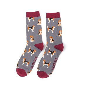 Mr Heron Grey Beagle Pup Socks