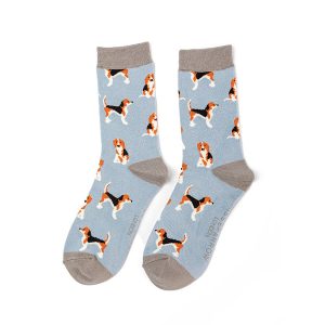 Powder Blue Beagle Pup Socks