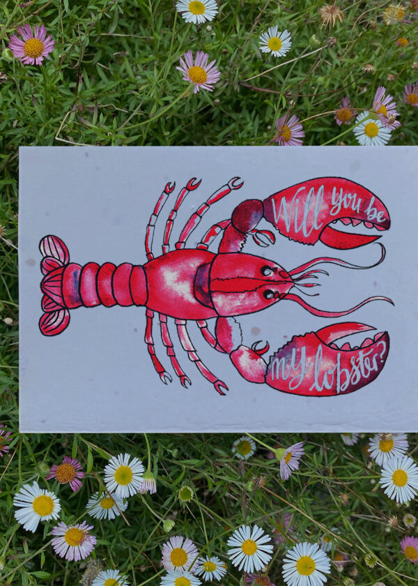 Will You Be My Lobster Plantable Card