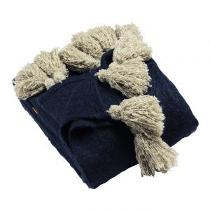 Romilly Navy & Natural Throw