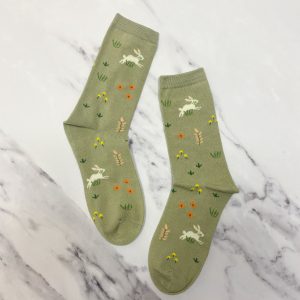 Green Country Rabbit Socks