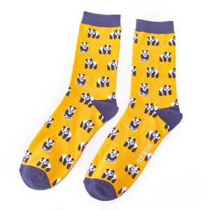 Mr Heron Yellow Panda Socks