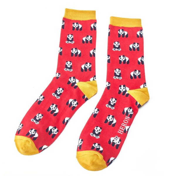 Mr Heron Red Panda Socks