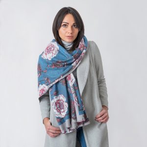 Stacey Blue Rose Ladies Wrap