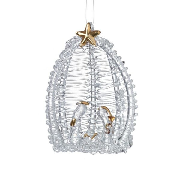 Hanging Glass Nativity Scene