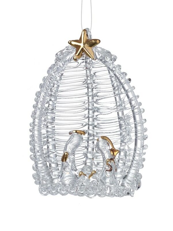 Hanging Glass Nativity Scene
