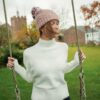 Ellen Pink Knitted Pom Pom Hat