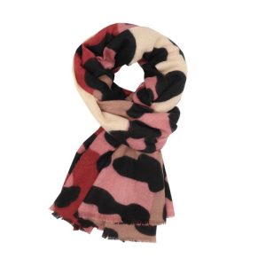 Pink Leopard Patch Scarf