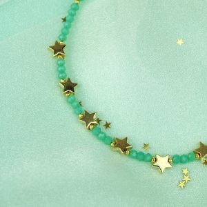 Mint Facet Star Necklace