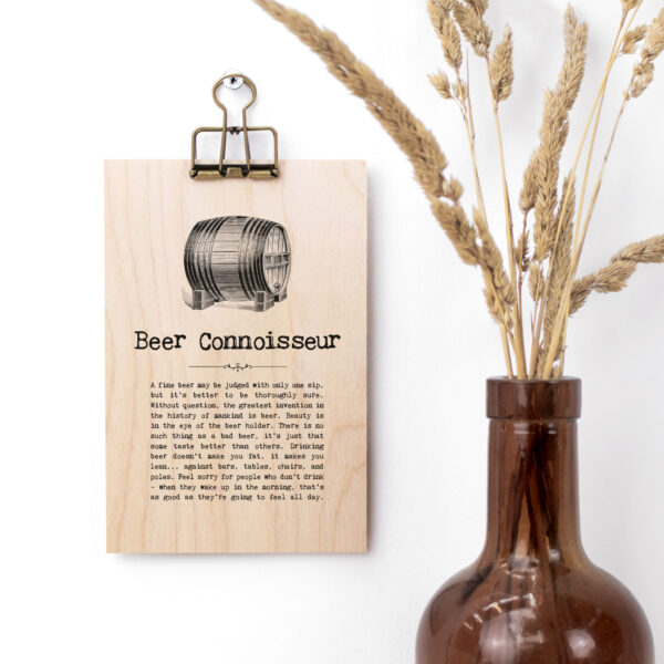 Beer Connoisseur Mini Plaque