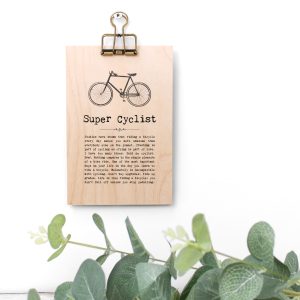 Super Cyclist Mini Plaque