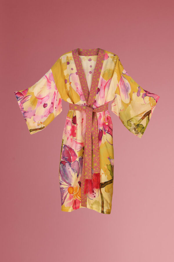 MUSTARD ORCHID | KIMONO GOWN