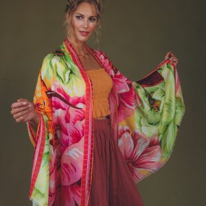 Modal & Cotton Bird Of Paradise Print Scarf