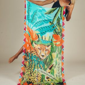 Modal & Cotton Cheetah Print Scarf