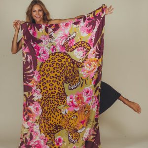 Print Climbing Leopard Scarf