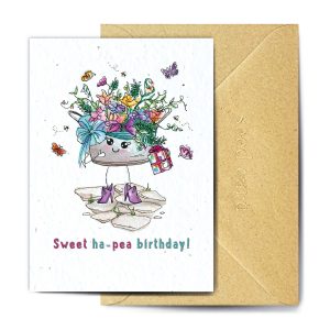 Sweet Ha-pea Birthday Plantable Card