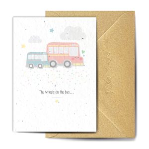 The Wheels On The Bus... Plantable Card