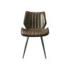 Ascoli Vegan Leather Chestnut Dining Chair PAIR