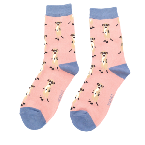 Dusky Pink Meerkats Socks