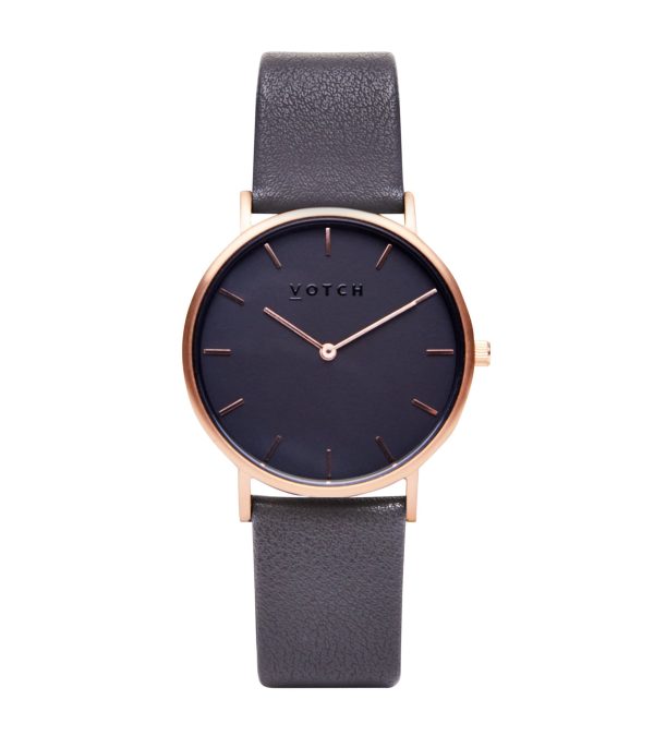 The Rose Gold Face with Dark Grey Strap