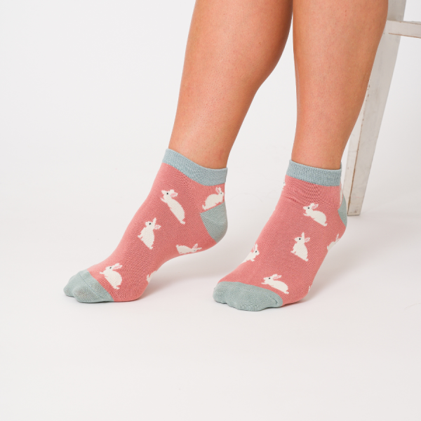 Dusky Pink Rabbit Socks