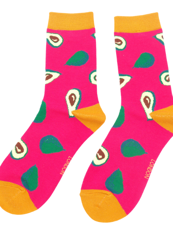 Hot Pink Avocado Socks
