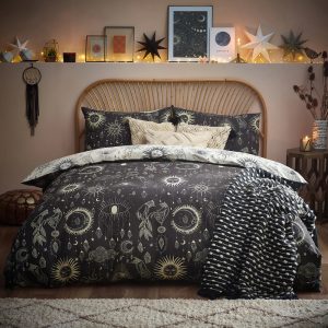 Multi Constellation Celestial Duvet Cover Set