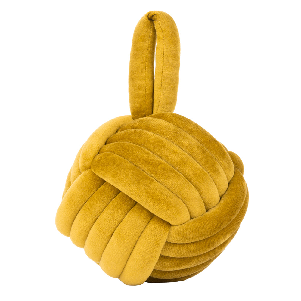 Ochre Knot Velvet Door Stop Door Stops Vegan Haven