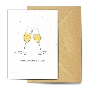 Congratulations Champagne Plantable Card