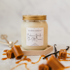 Cashmere Vanilla & Salted Caramel Soy Wax Candle