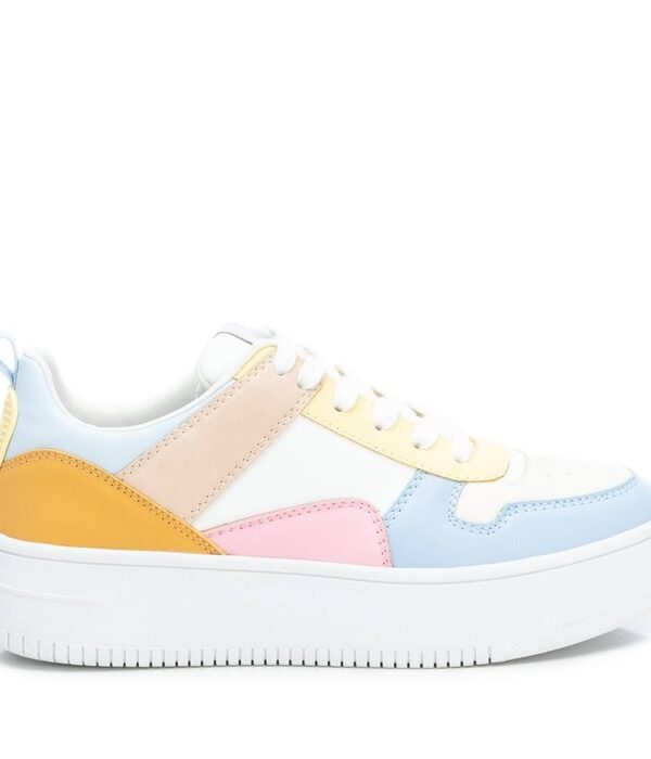 Multi Pastel Lace-up Trainer