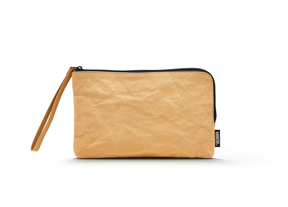 Tan Tidy Pouch | Recycled Paper Handbags & Purses
