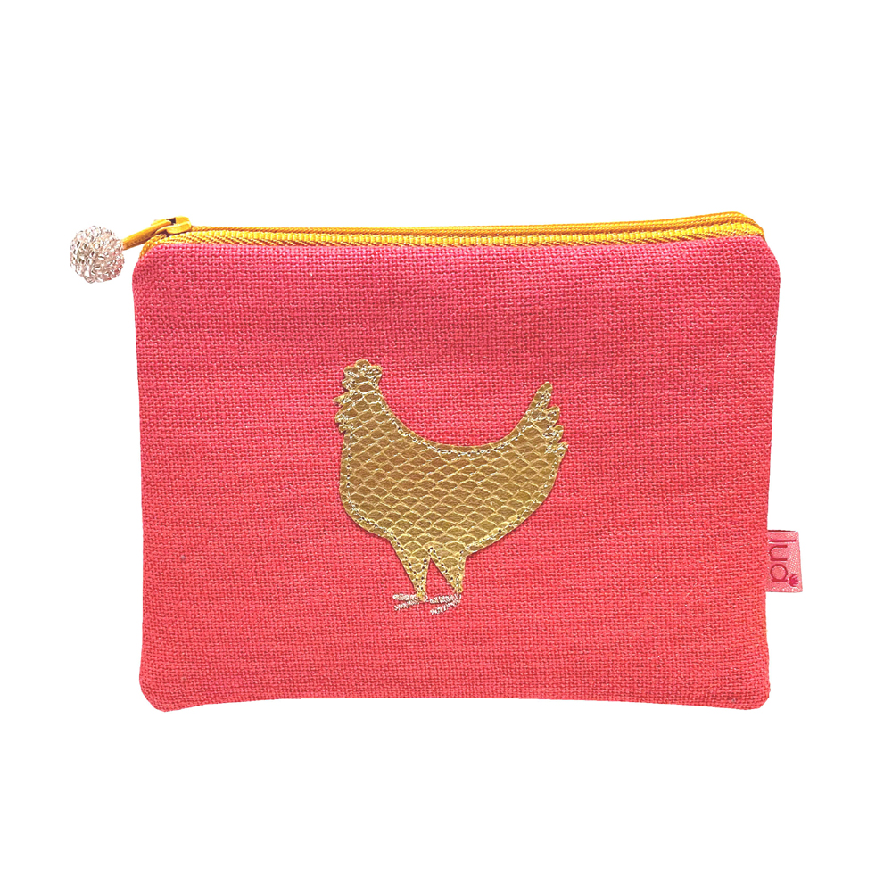 Coral Gold Chicken Purse | Fabric Bags | Vegan Haven
