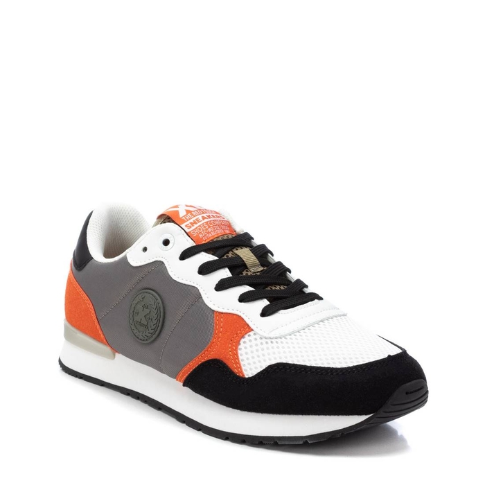 Orange & Black Textured Mens Trainer 1